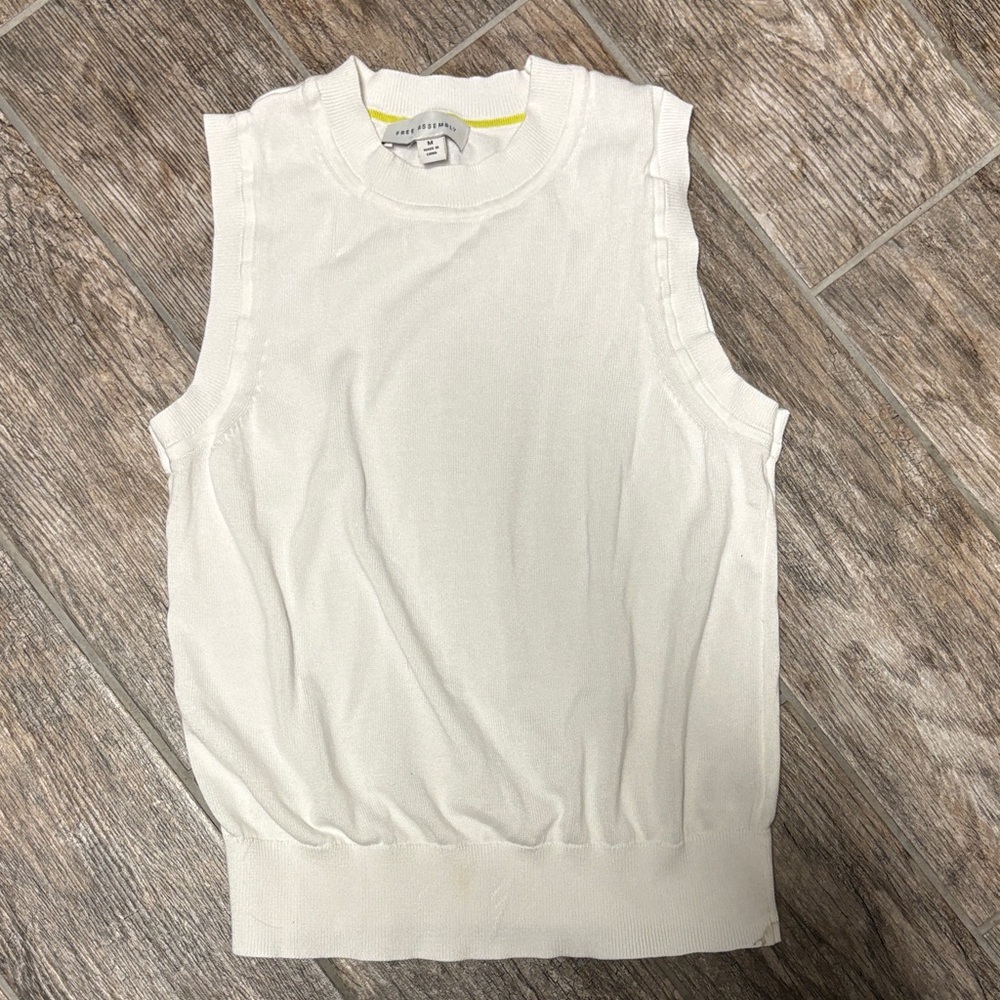 White sweater vest